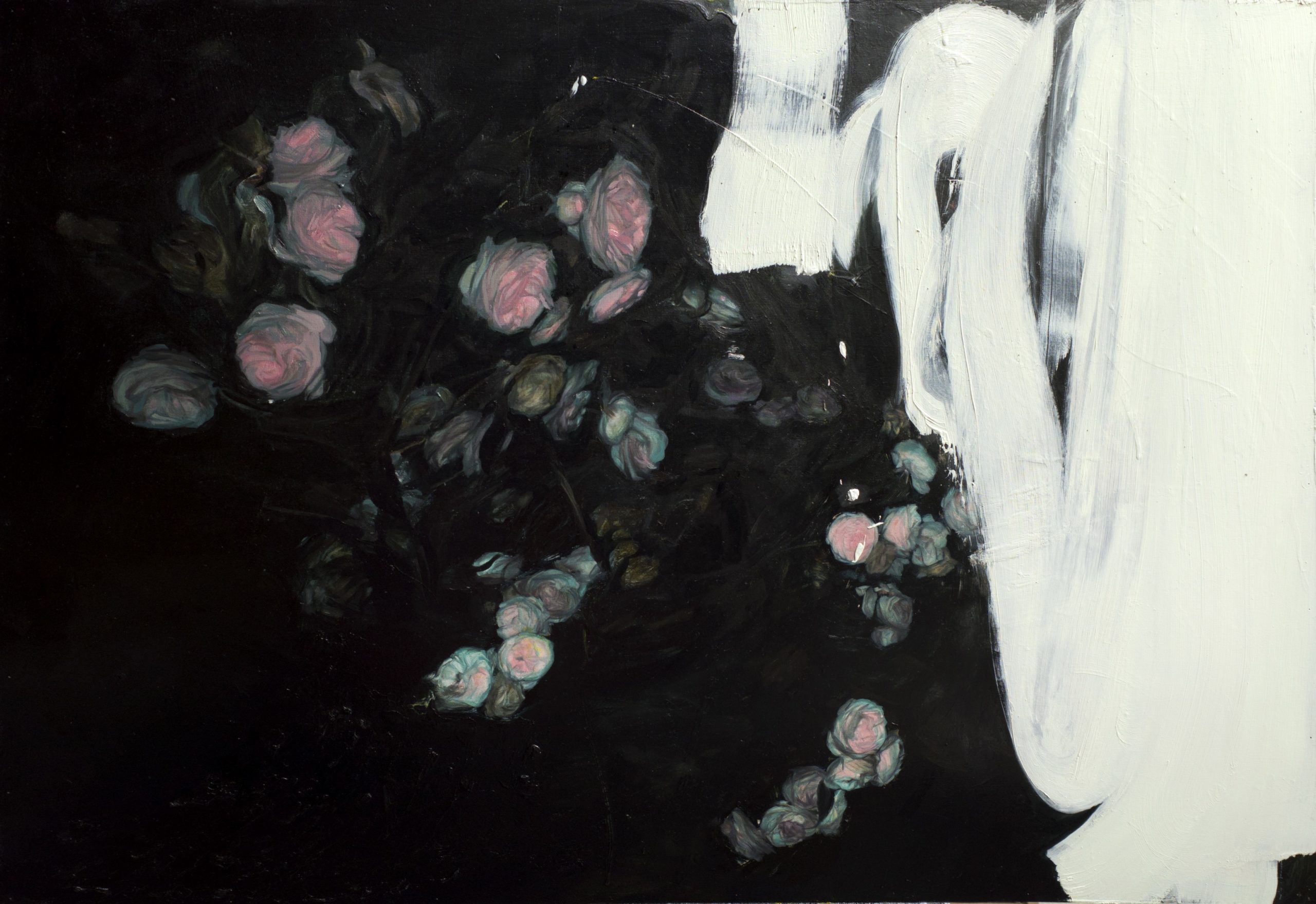 Nuit II (roses) 88x130