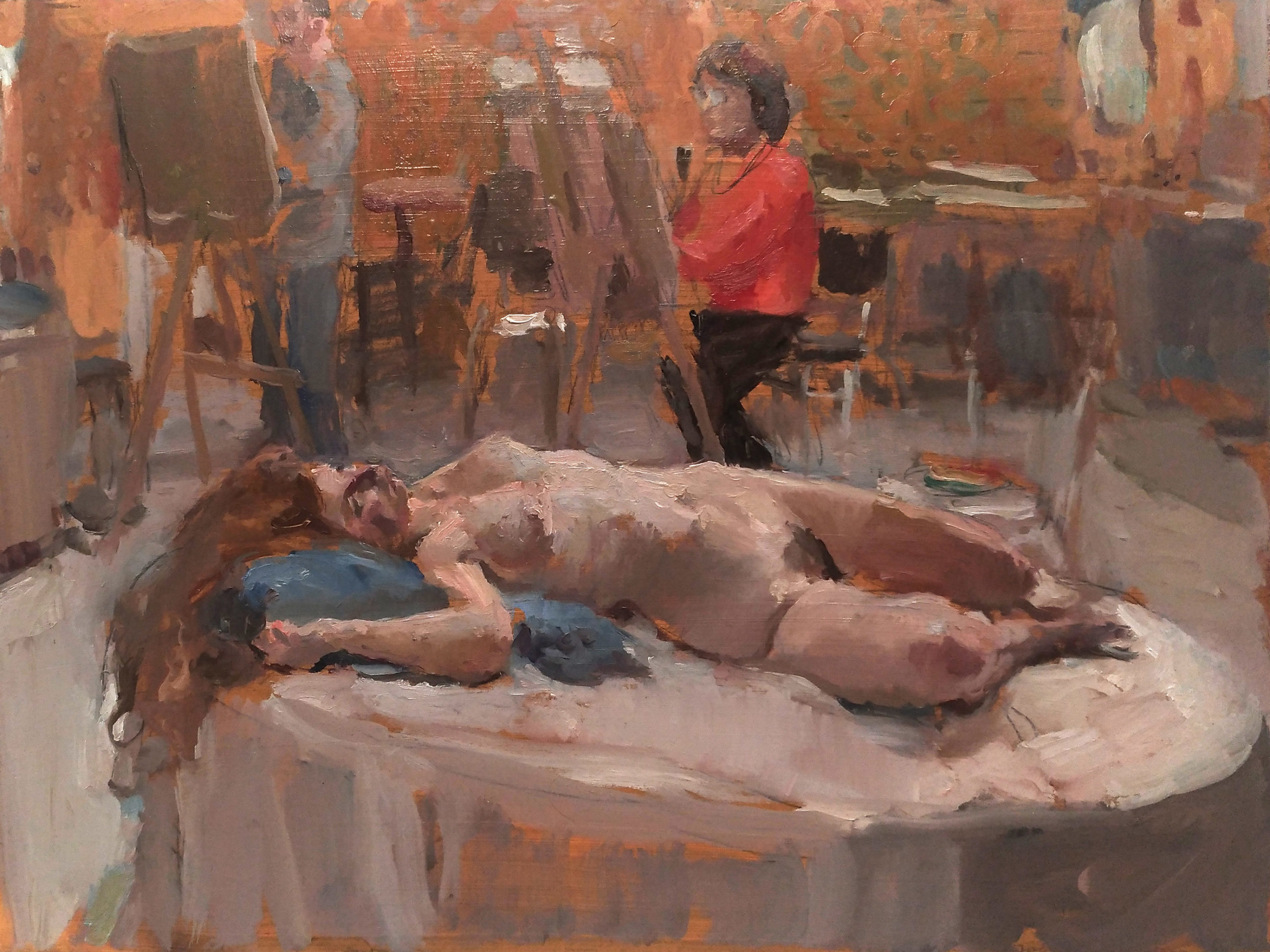 La séance de modèle vivant, 30x40cm (1)
