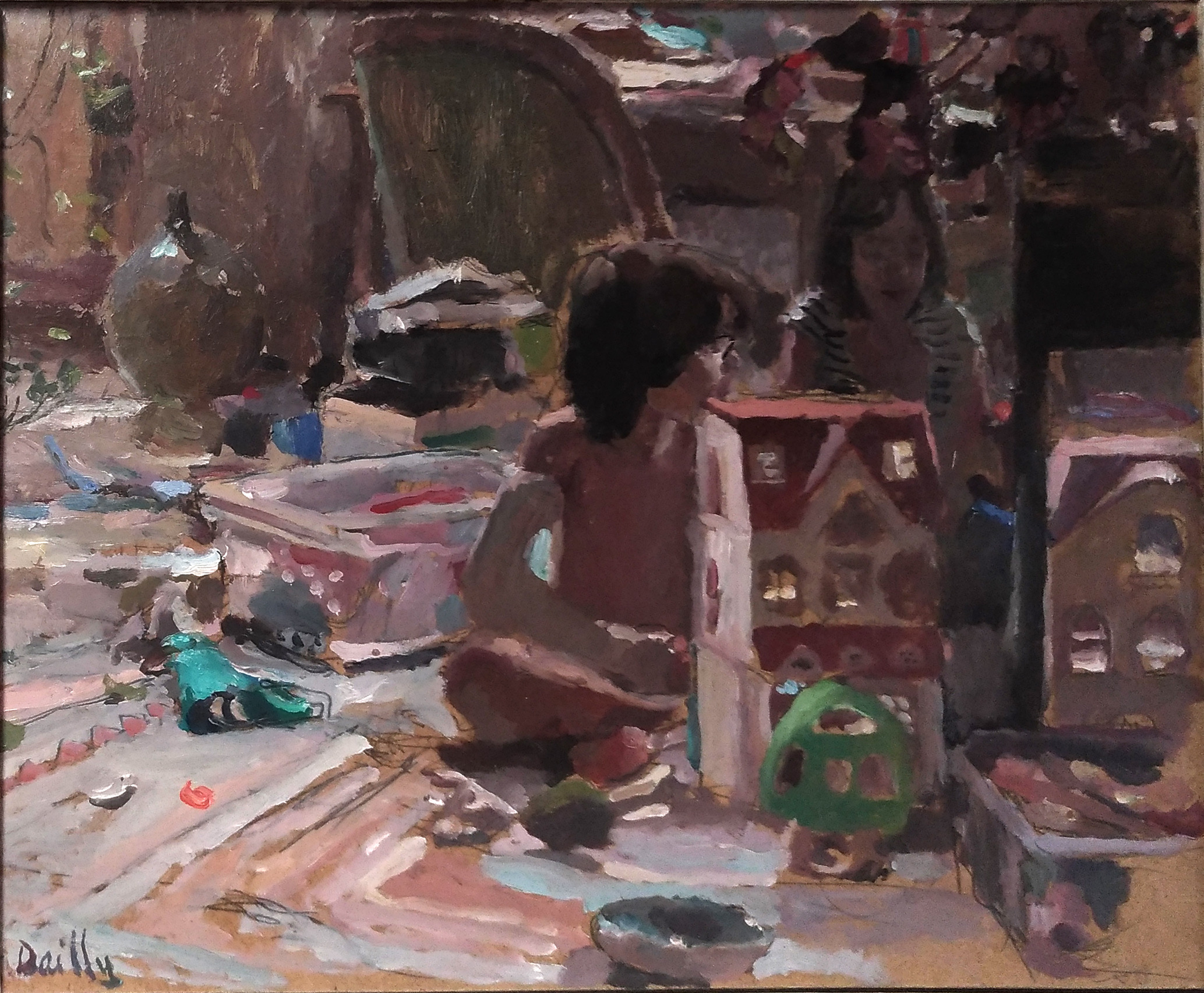 Les soeurs jouant, 24x30 cm (1)