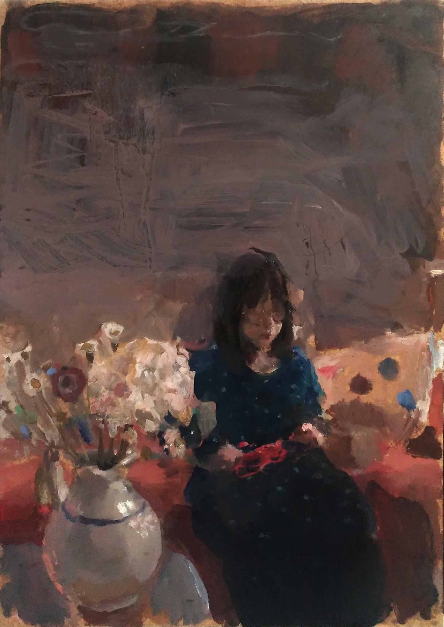 Zoé et la pelotte rouge, 30x21 cm